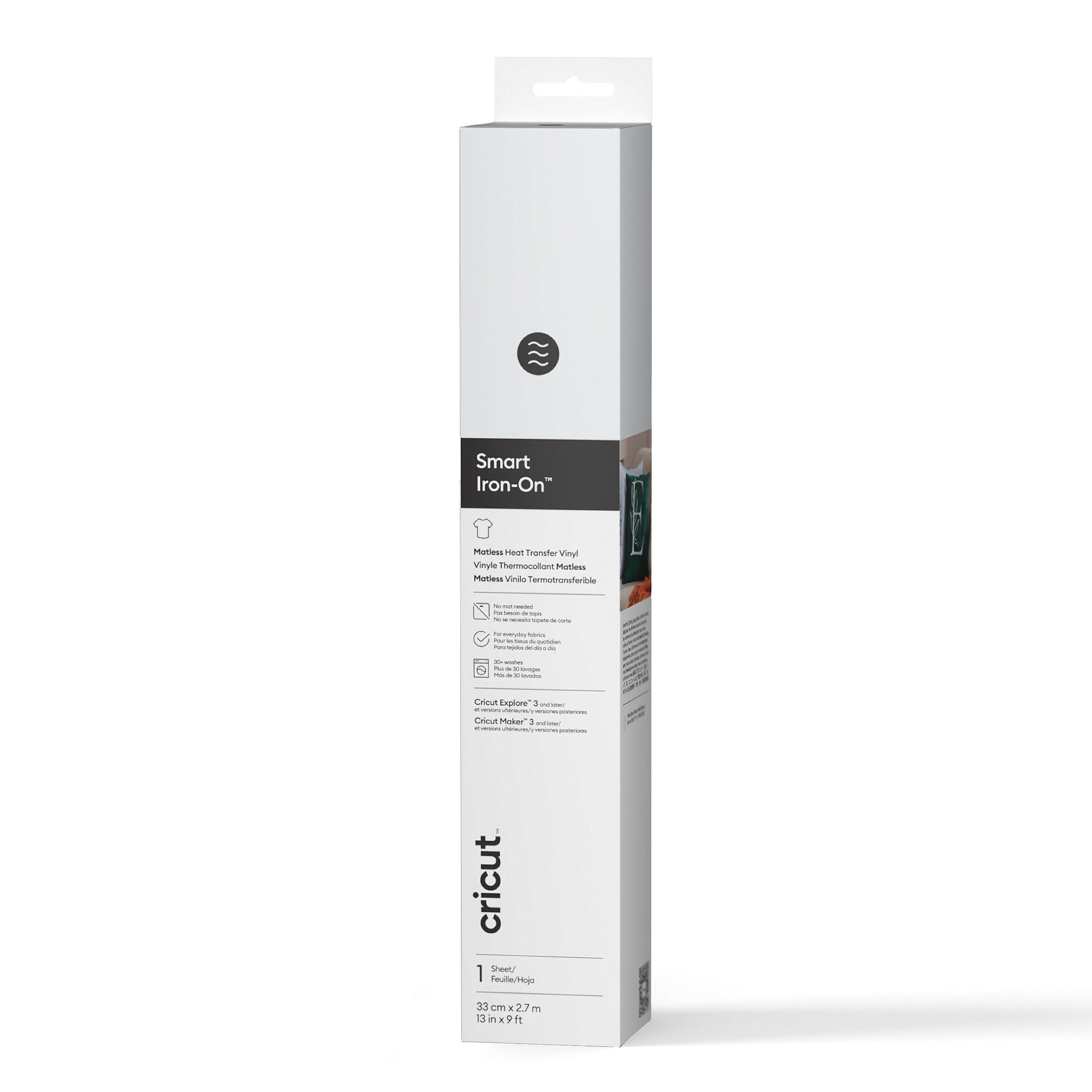 Cricut™ Smart Iron|On™ Matless Heat Transfer Vinyl (9 ft) | White